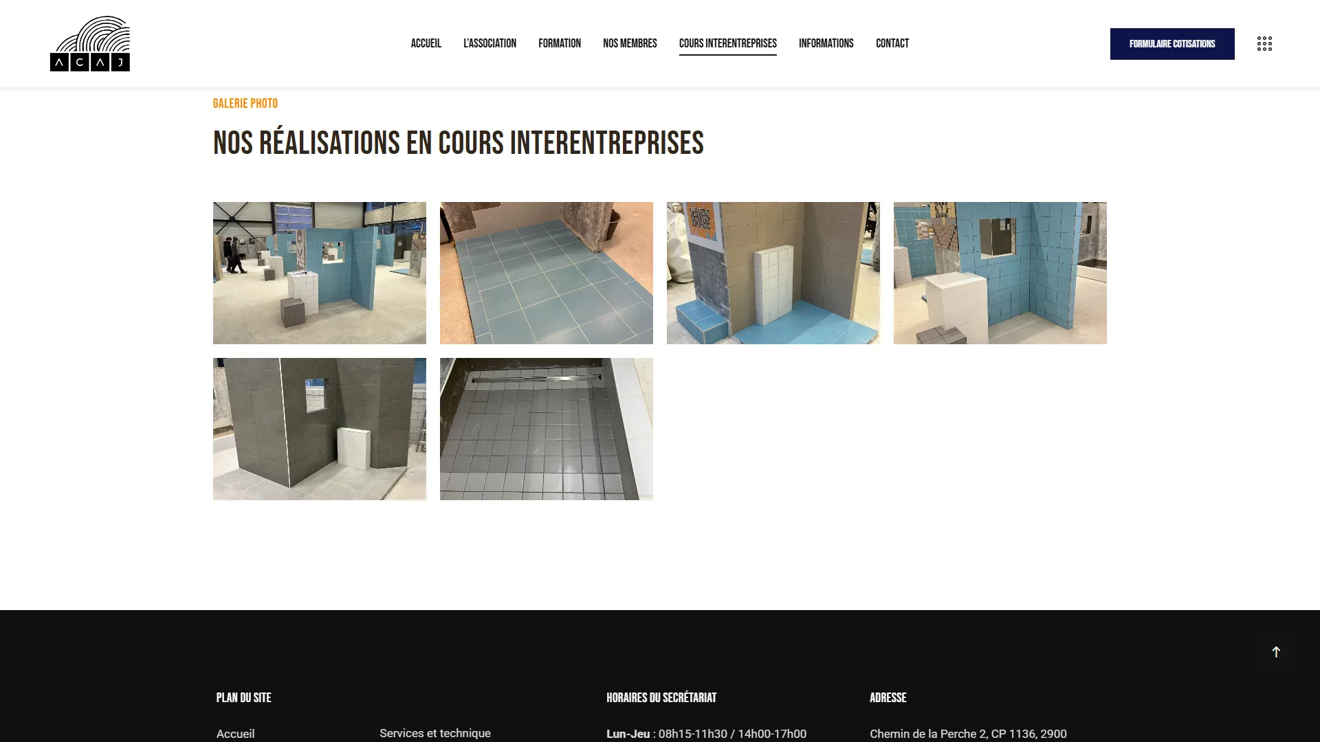 Les réalisations d'apprentis, en cours interentreprises.
