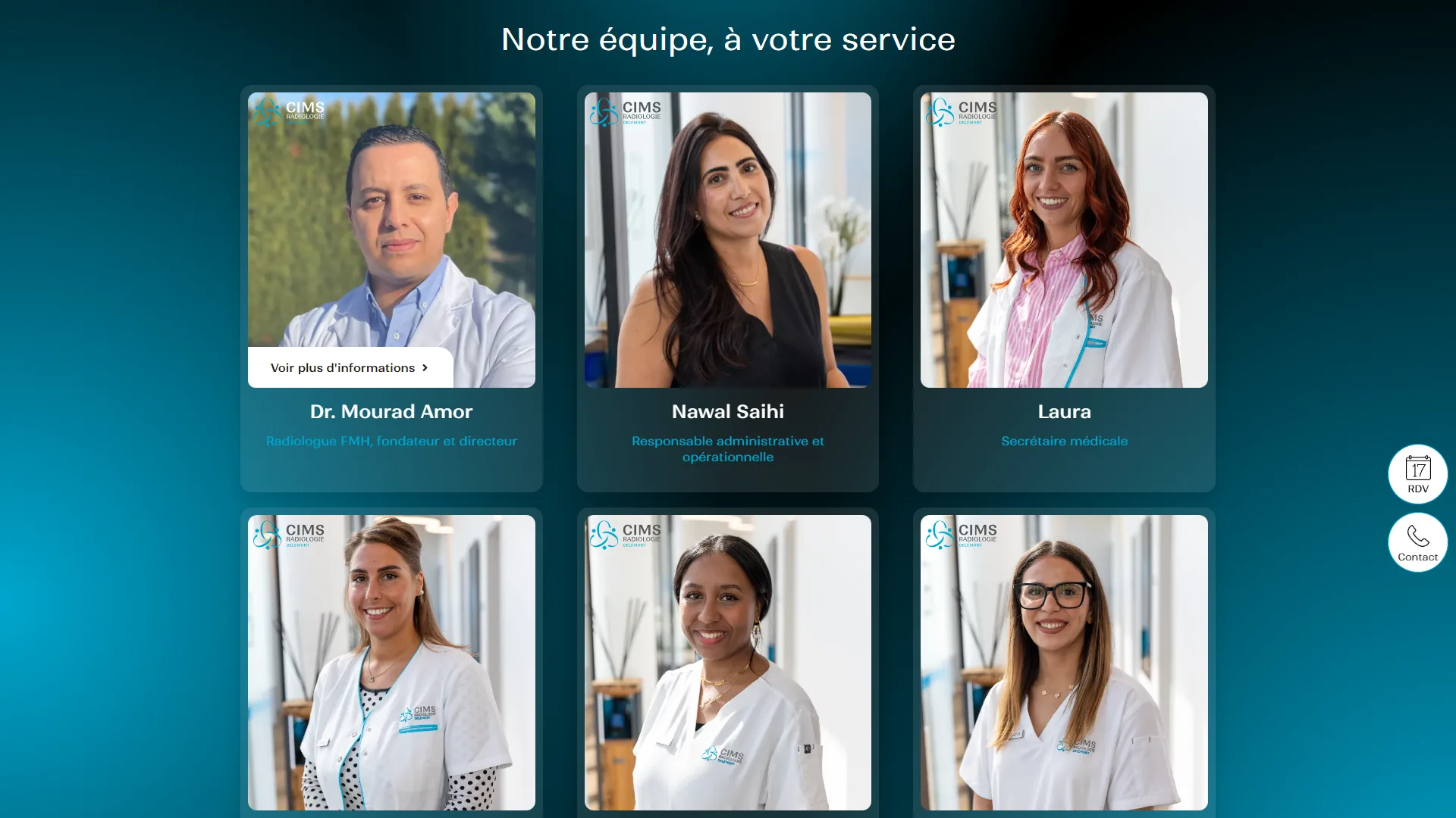 L'équipe du centre, présentée personne par personne.