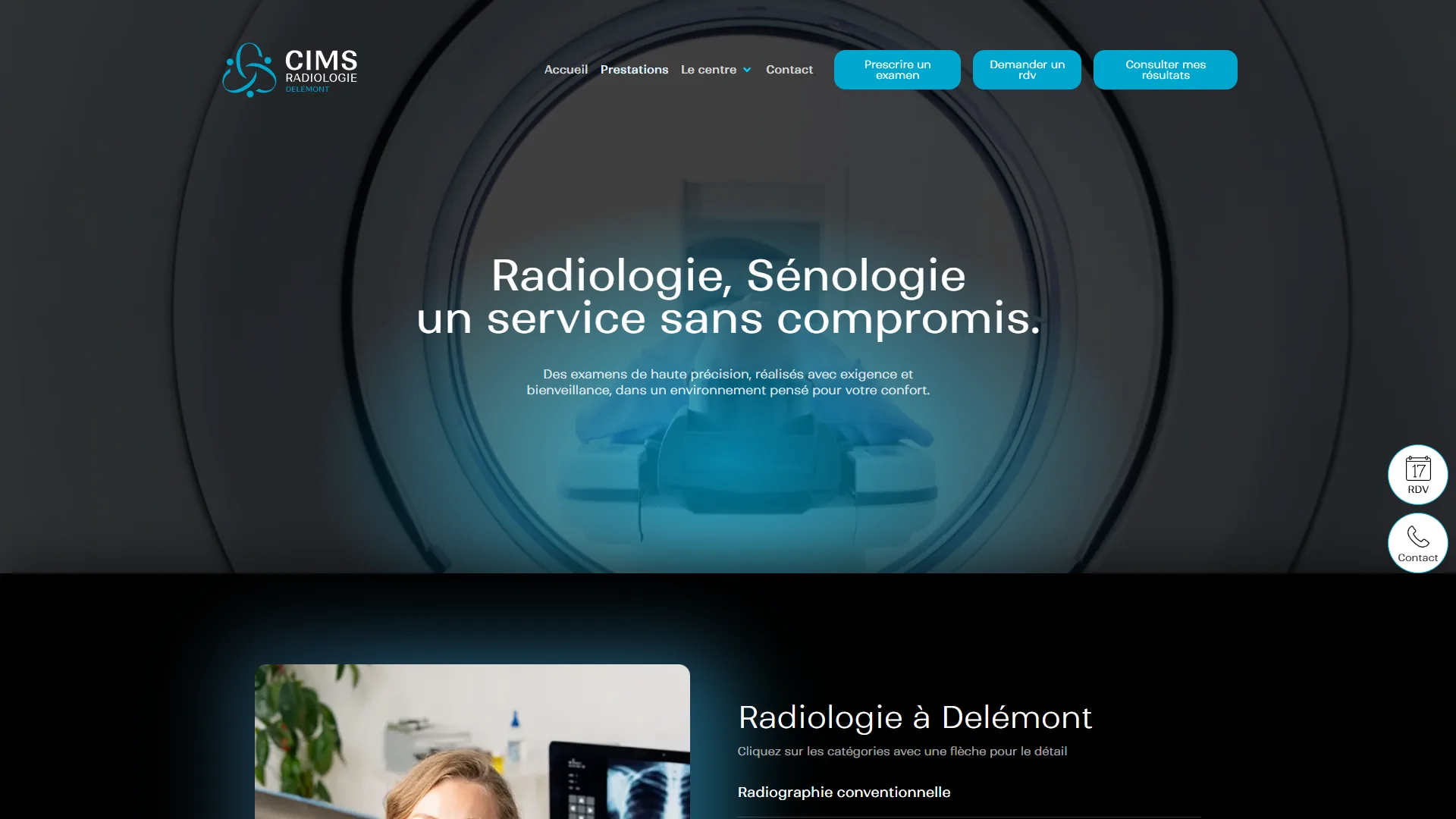 Le catalogue des prestations, organisé par spécialité.