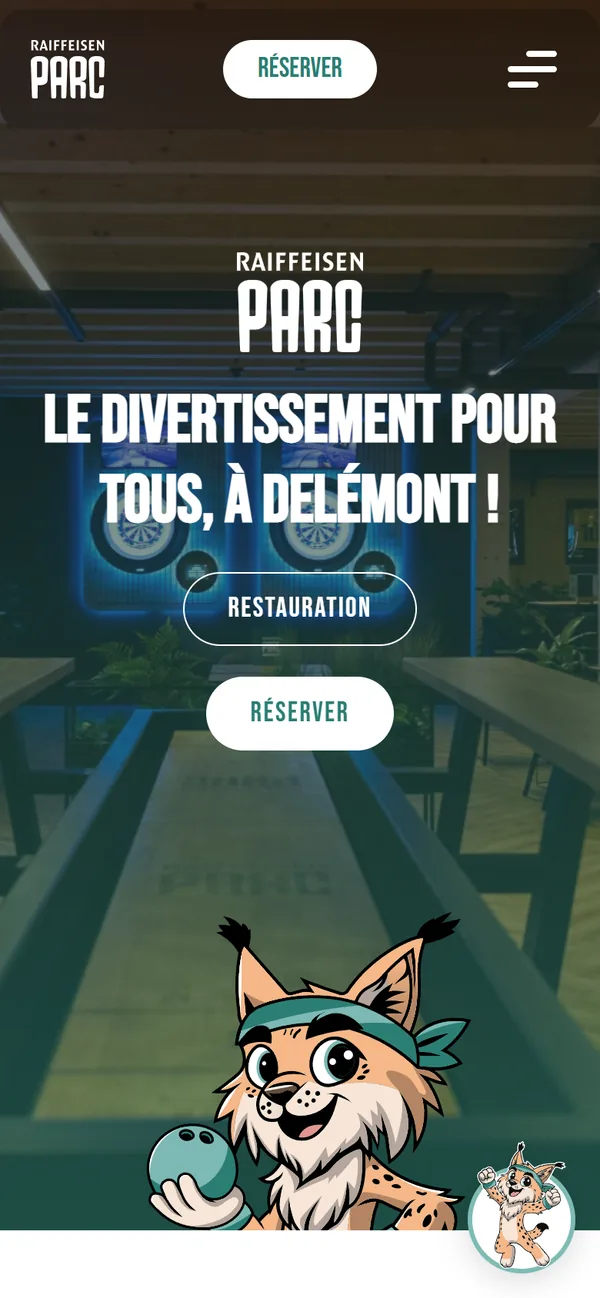 Pensé mobile d'abord, le parc dans la poche.