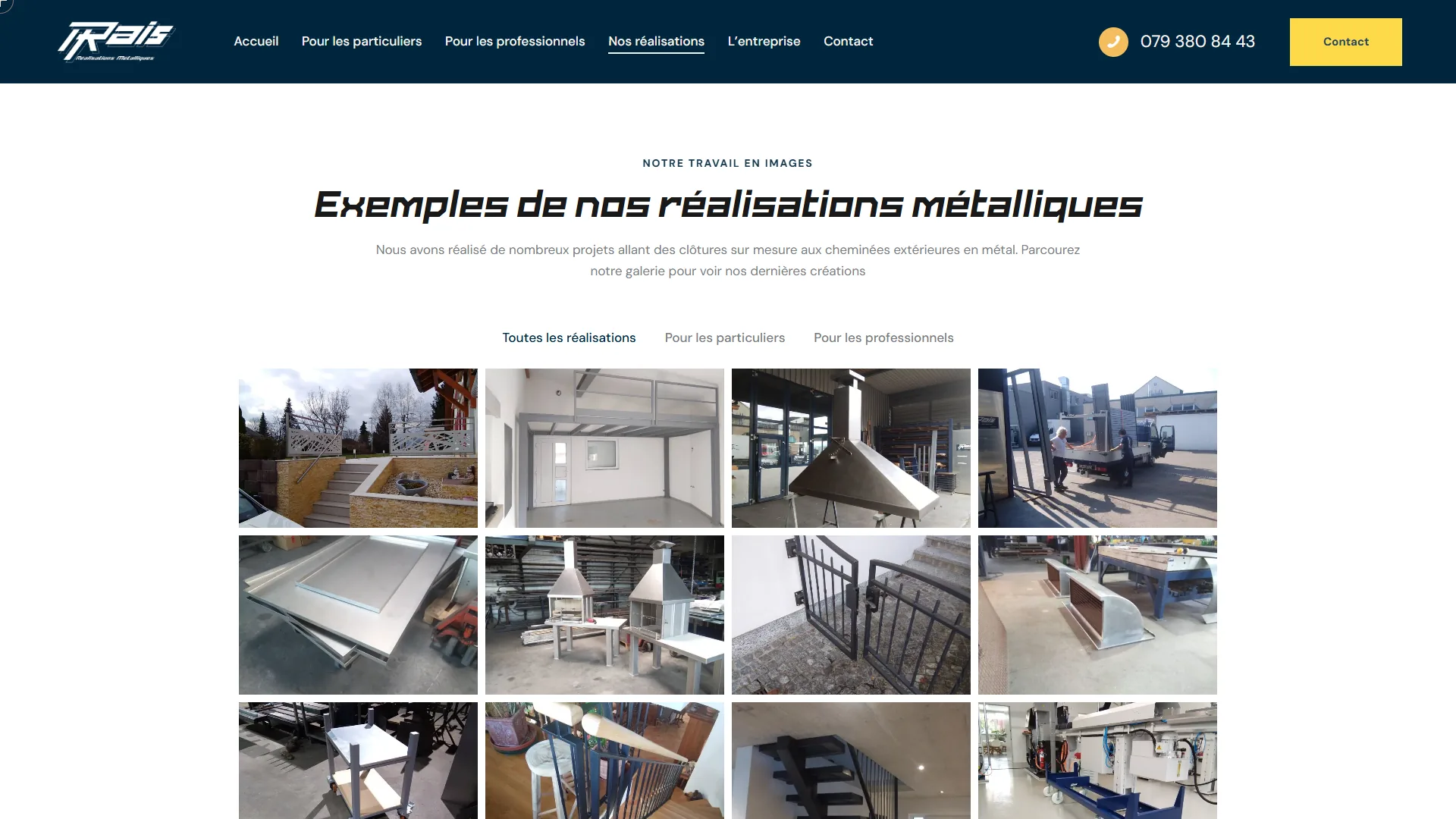 La galerie filtrable : toutes les réalisations, ou seulement celles d’un des deux publics.