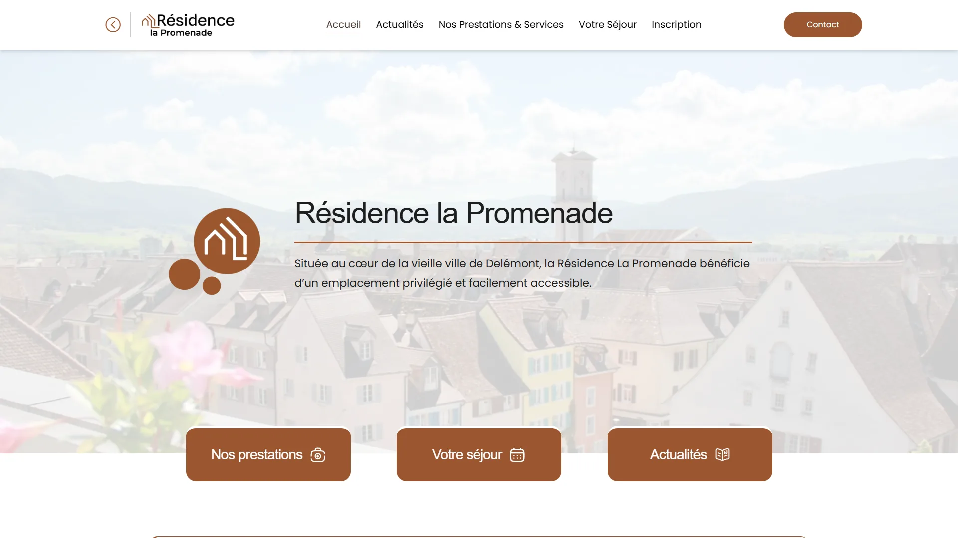 La Résidence la Promenade, au coeur de la vieille ville de Delémont.