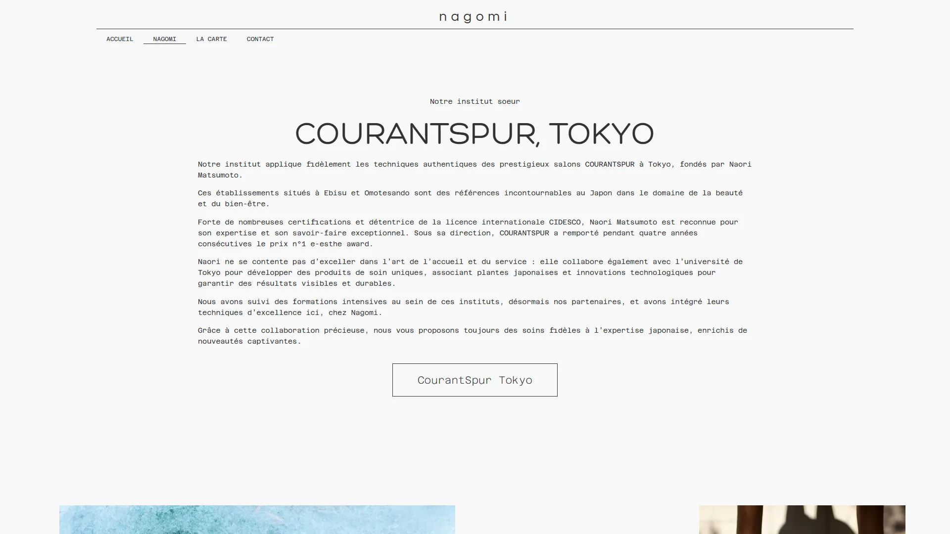 L'institut sœur de Tokyo, CourantSpur, et sa fondatrice Naori Matsumoto.