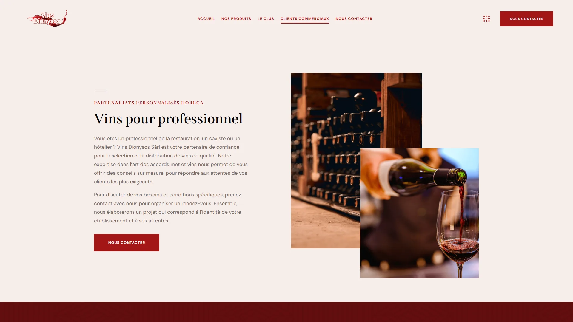 La page clients commerciaux, pensée pour les professionnels.