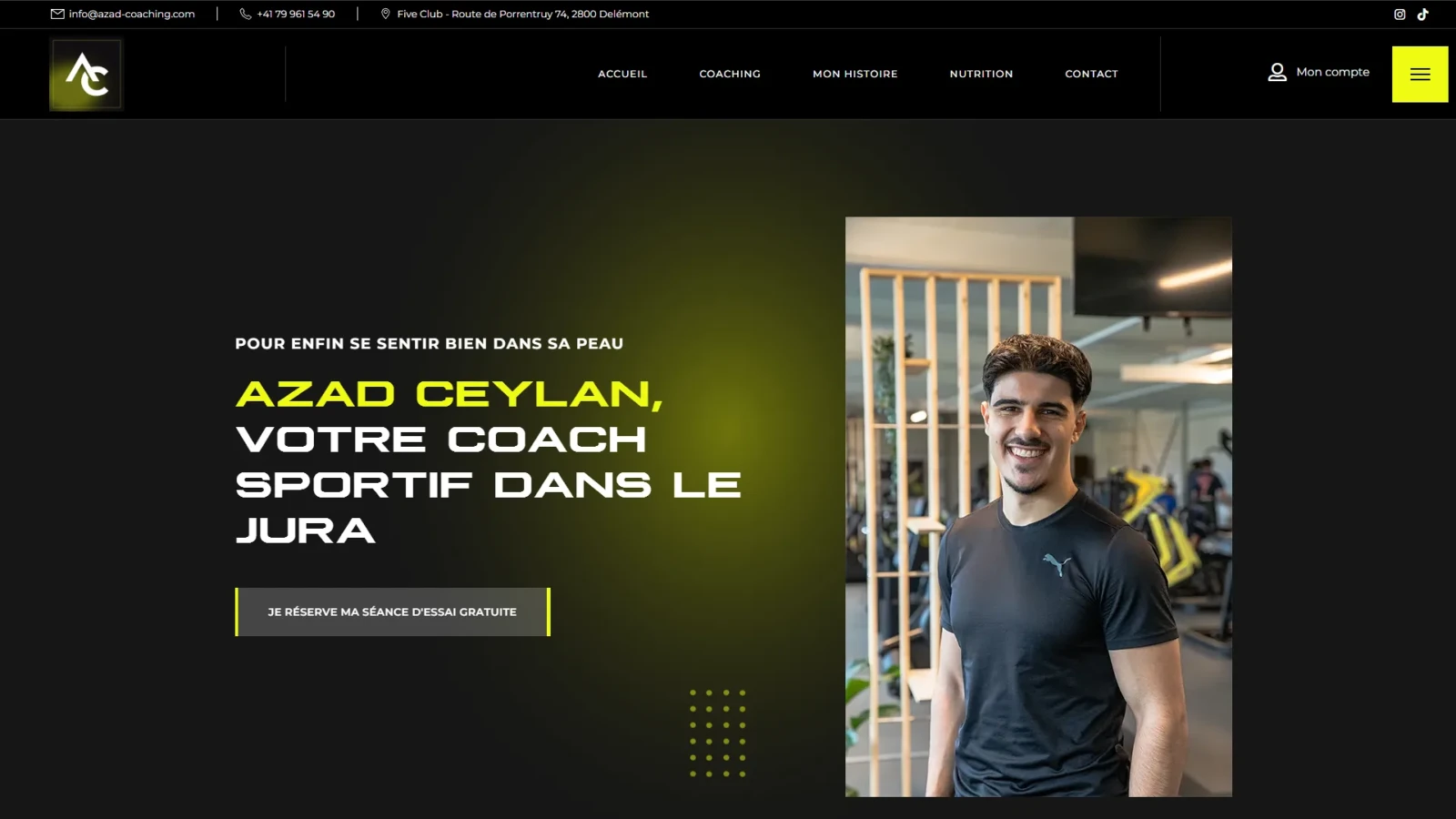 Azad Coaching : Développement web par e-Medias Group