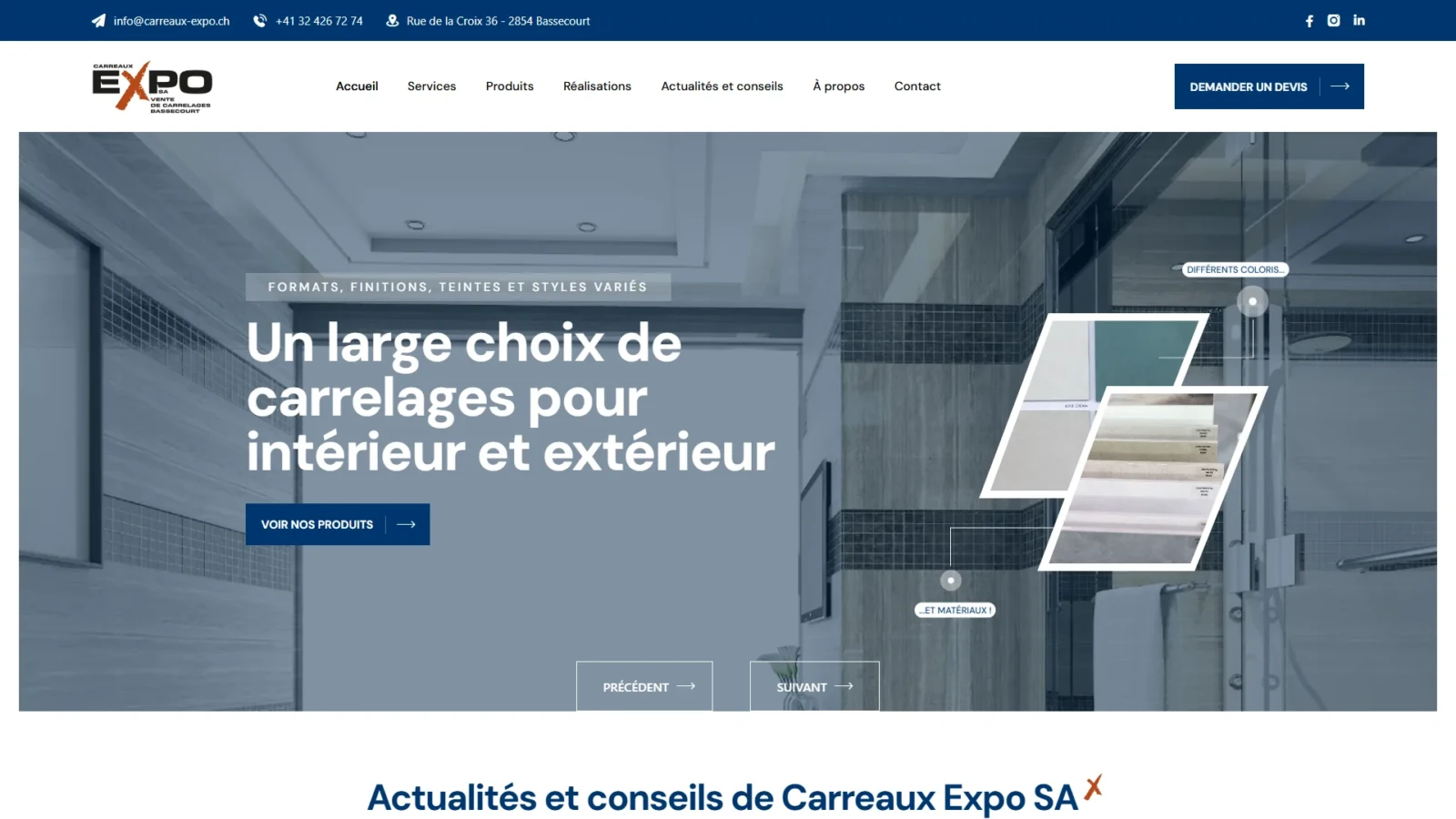 Carreaux Expo SA : Développement web par e-Medias Group