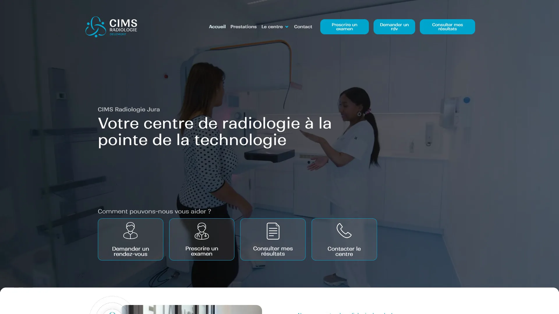 CIMS Radiologie SA : Développement web par e-Medias Group