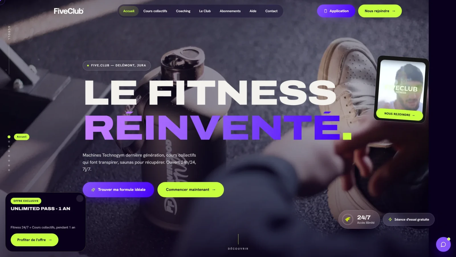 FiveClub Fitness SA : Développement web par e-Medias Group