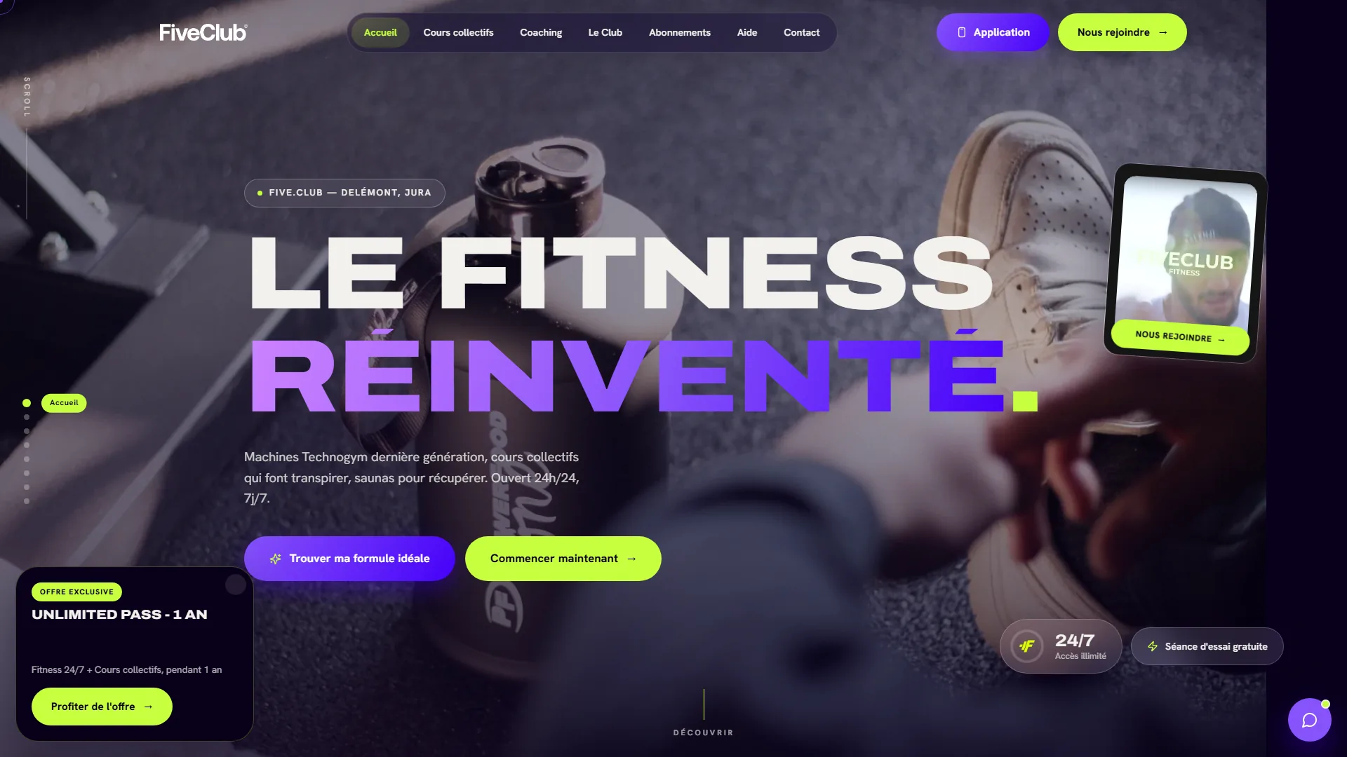 FiveClub Fitness SA : Développement web par e-Medias Group