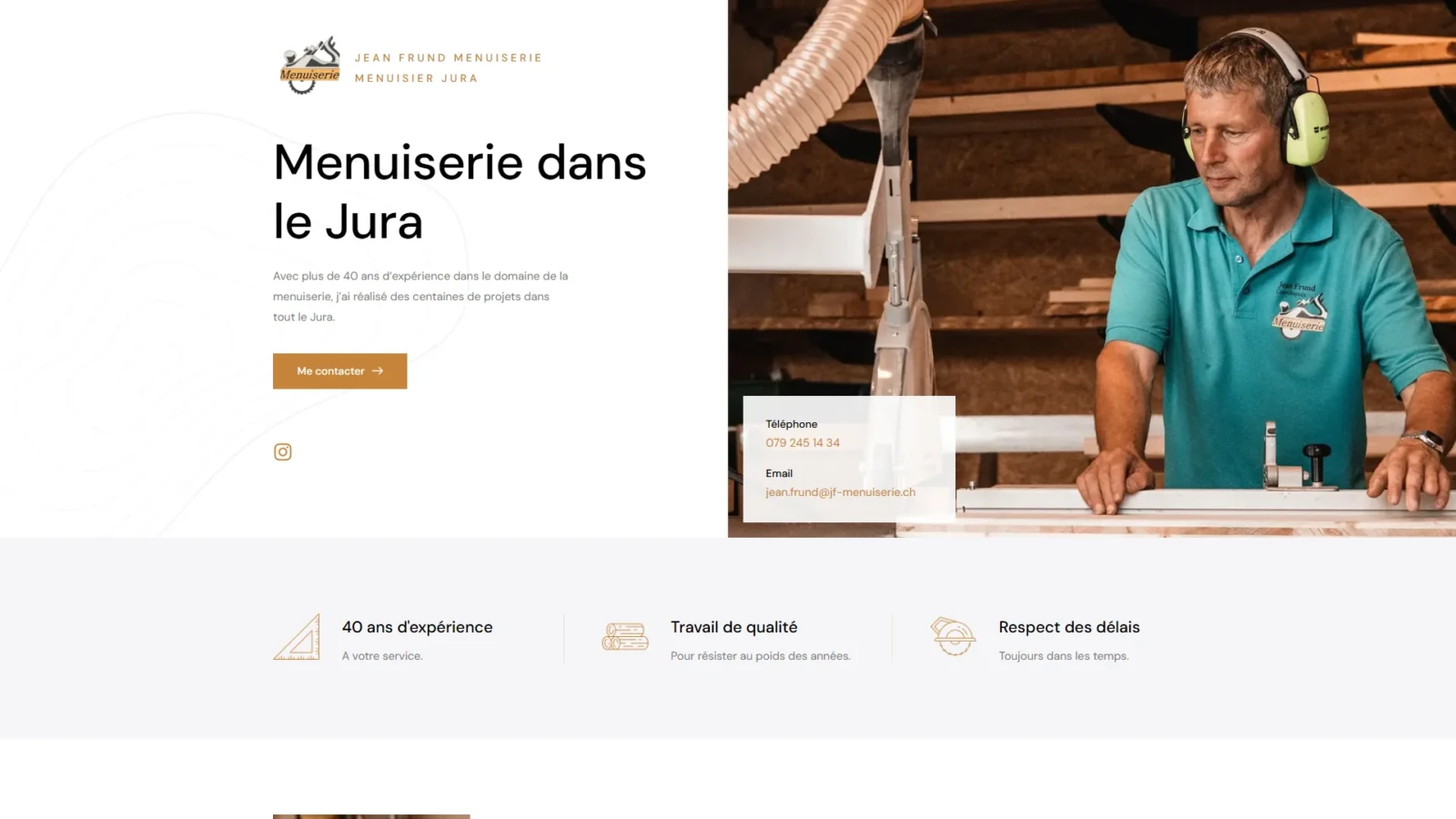 Menuiserie Jean Frund : Développement web par e-Medias Group