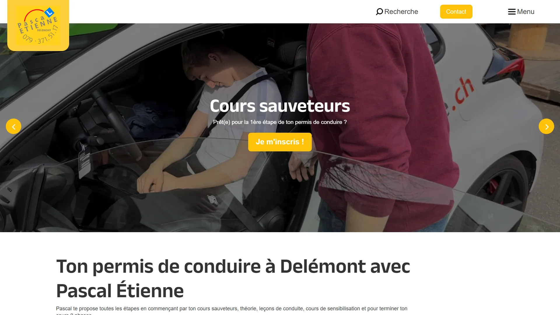 Fahrschule Pascal Étienne : Développement web par e-Medias Group
